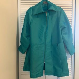 Vintage Emerald green/Tiffany blue trench coat